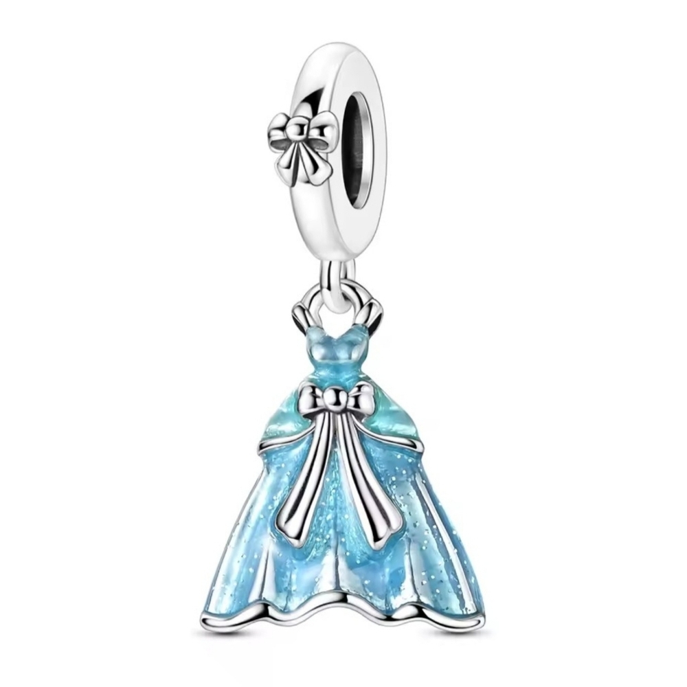 Cinerellas Elegant Blue Dress Charm